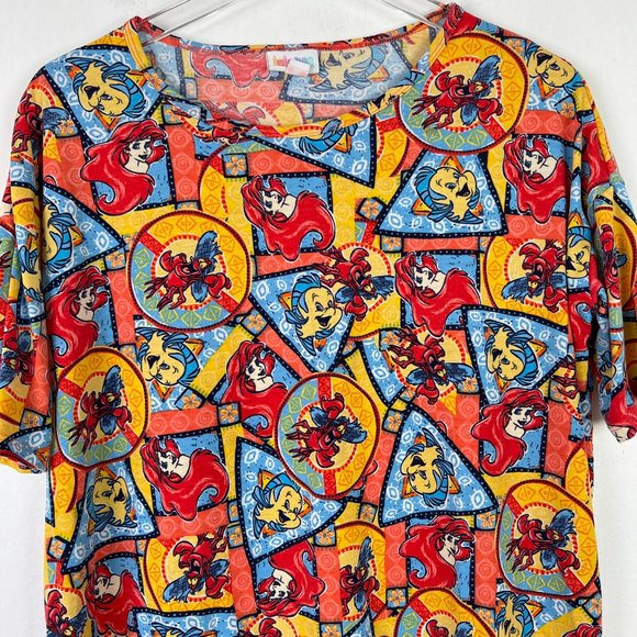 LuLaRoe Disney The Little Mermaid Irma T-Shirt UNICORN RARE Size XS EUC L1020 - Picture 2 of 11